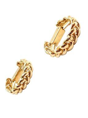 Authentic! Verdura 18k Yellow Gold Classic Rope Stirrup Cufflinks